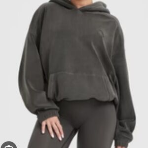 Oner Active fleece oversized hoodie deep taupe M